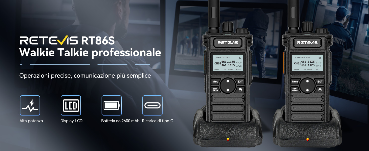 Retevis RT86S Walkie Talkie professionale