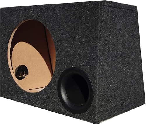 1 cassa trapezoidale bass reflex per subwoofer da 25 cm di diametro volume di 25 litri cofano bagagliaio auto, 1 pezzo - Fashionser