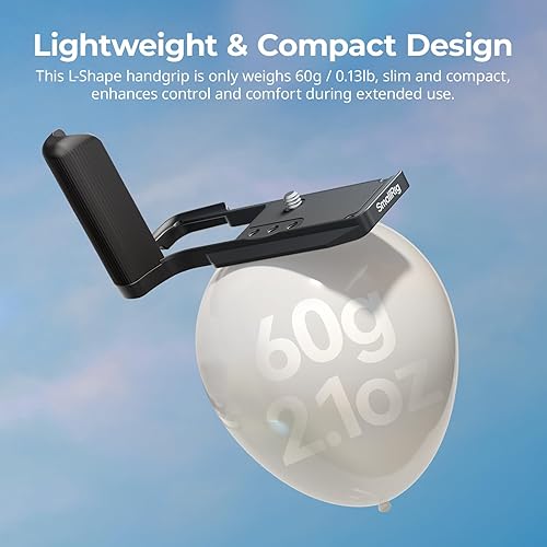 SMALLRIG Impugnatura R50 V a forma di L per Canon R50V con piastra a sgancio rapido per Arca, impugnatura laterale leggera a coste, supporto per scarpa fredda, fori filettati da 1/4'-20, supporto per - Fashionser