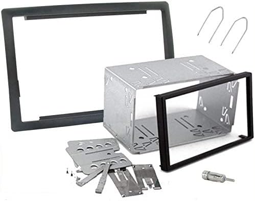 Sound Way Kit Montaggio Autoradio, Mascherina 2 DIN con Plancia Metallica, Adattatore Antenna, Chiavi Smontaggio Compatibile con Renault Megane - Fashionser