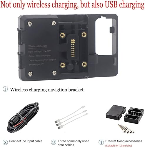 Staffa navigazione telefono GPS DL 1050 XT / A Staffa Navigazione Per Suzuki Per V-Strom 1050A Per Vstrom 1050XT Dl1050a DL1050XT RICARICA WIRELESS Staffa Parabrezza GPS Staffa ( Misurare : Wireless c - Fashionser