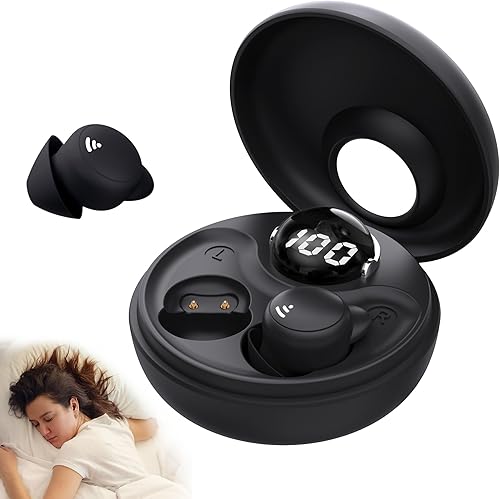 sunvito Cuffie per Dormire, Mini Auricolari Wireless Bluetooth 5.3 Auricolari per Dormire, Auricolari Nascosti con Display di Alimentazione per Esercizio, Lavoro, Escursionismo - Fashionser