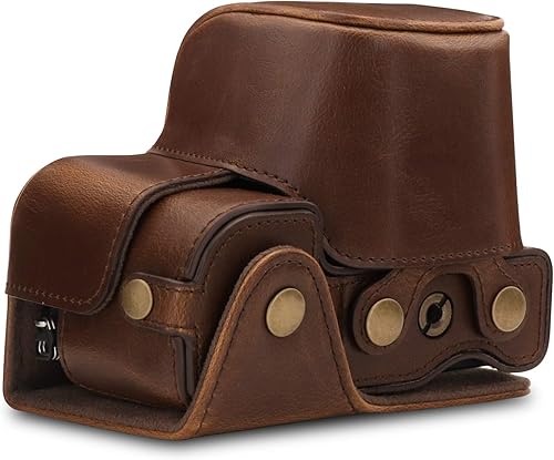 MegaGear Custodia in pelle per fotocamera compatibile con Sony Alpha A6100, A6400 (16-50 mm) - Fashionser