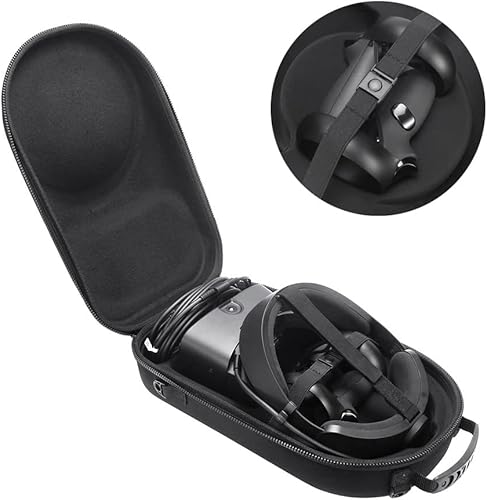 Custodia per Oculus Rift S, custodia portatile in EVA rigida, borsa per il trasporto per cuffie da gioco Oculus Rift S VR (nero) - Fashionser