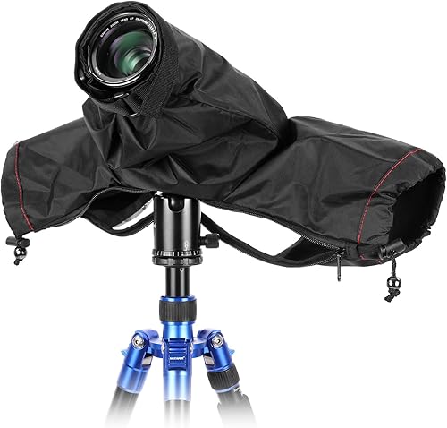 Neewer Pro - Copertura antipioggia impermeabile in nylon impermeabile per fotocamere Canon, Nikon, Sony, Pentax, Sigma, Tamron e altre fotocamere DSLR (nero) - Fashionser