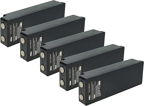 5x batteria sostituisce Palfinger 17162, 16131, 1026, 13445 per Radiocomando Industriale, Telecomando (2000mAh, 7,2V, NiMH) - Nero - Fashionser