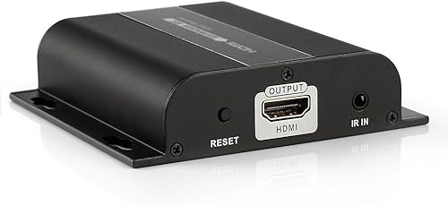 eSynic 120m HDbitT HDMI Extender Ethernet Network Extender Ricevitore 1080P su Singolo RJ45 CAT6/6a/7 Cavo - Si può distribuire da Router o Commutatore di Rete - Solo Ricevitore - Fashionser