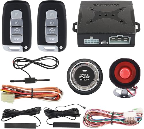 Easyguard, allarme auto sistema PKE (accesso passivo senza chiavi), apertura e chiusura automatica, avviamento motore a distanza, universale, adatto per auto dc12v ec003n-k - Fashionser