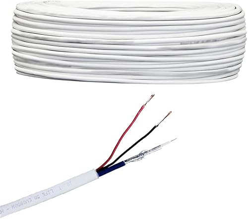 TEMPO DI SALDI Cavo Da 100 Metri Coassiale RG59 Matassa Cavi Video Alimentazione Per Telecamere - Fashionser