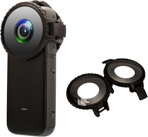 Fututech - Copertura protettiva per obiettivo per Insta360 One X2, in vetro temperato, con fotocamera, antigraffio, resistente agli urti - Fashionser