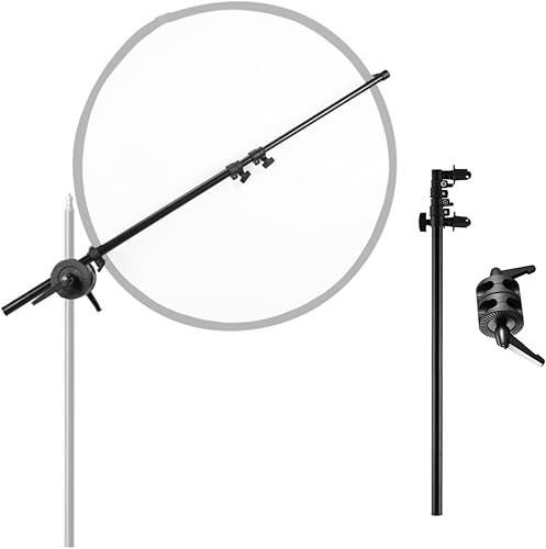 Studio Fotografia Supporto Riflettore Allungabile con Doppio Morsetto, Braccio Braccio di Supporto per Fotografia Illuminazione Video Riprese - Fashionser