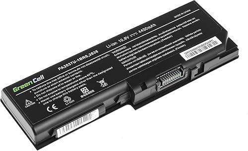 Green Cell Batteria Toshiba PA3536U-1BRS PA3536U-1BAS PA3537U-1BRS PABAS100 per Portatile Toshiba Satellite L350 L355 P200 P300 P300D X200 L350-16L L350-16M L350-22Q L350-S1701 L350-ST3701 L355-S7811 - Fashionser