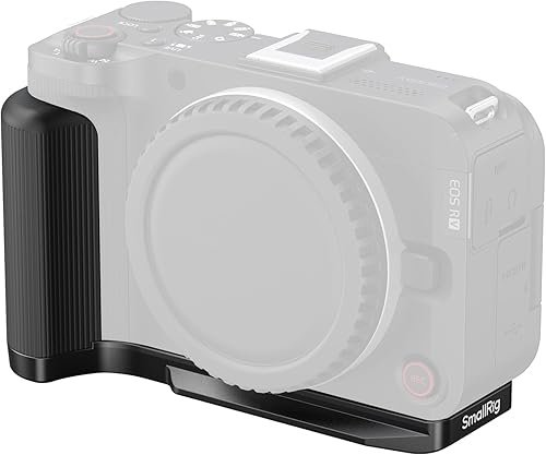 SMALLRIG Impugnatura R50 V a forma di L per Canon R50V con piastra a sgancio rapido per Arca, impugnatura laterale leggera a coste, supporto per scarpa fredda, fori filettati da 1/4'-20, supporto per - Fashionser