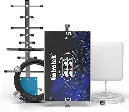 Amplificatore Segnale Cellulare 4 Band 800/900/1800/2100MHz Band(20/8/3/1) Ripetitore GSM 4G Cellulare Potenzia Chiamate e Internet Per Domestico e Ufficio - Fashionser