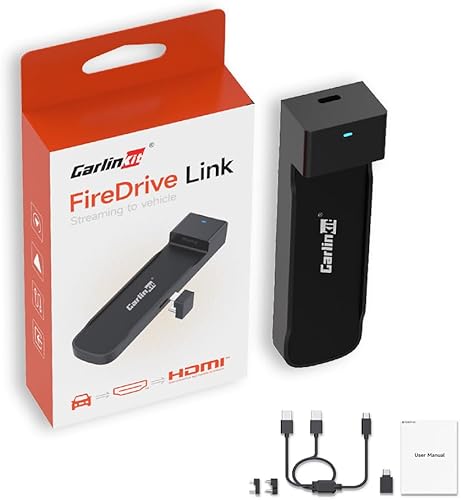 CarlinKit Fire DriveLink - Adattatore HDMI converte CarPlay cablato in HDMI per Fire TV Stick Streaming, ingresso HDMI senza soluzione di continuità per lo streaming di Netflix, YouTube, TikTok e - Fashionser