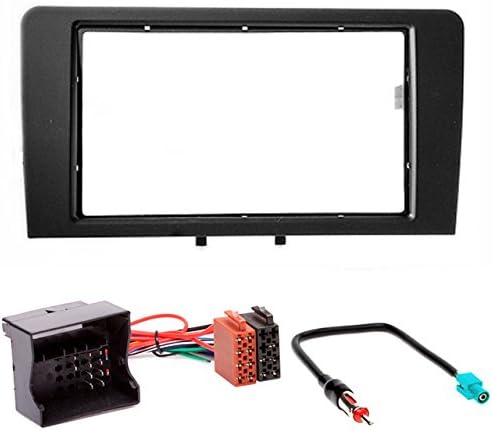 ARAV 11-450-25-7 Mascherina 2 DIN Macro Set para A3 (8P/WITH Symphony OEM della radio); A3 (8P/8 PA) + ISO and Antenna Adapter Cable - Fashionser