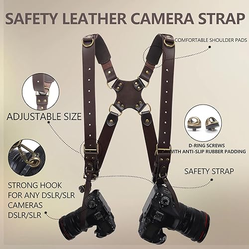 Tracolla per fotocamera Taglia Piccola,Cinghia Per Fotocamera Tracolla Macchina Fotografica,Tracolla Fotocamera,Cinghia Fotocamera,Cinghia Macchina Fotografica per tutte le fotocamere DSLR/SLR - Fashionser