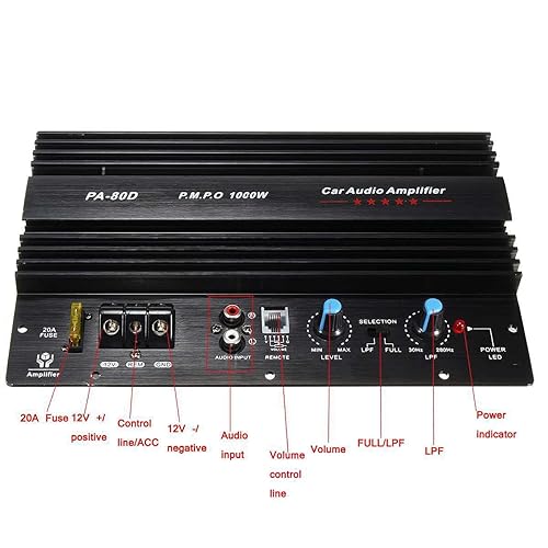 PA-80D 12V 1000W Car Audio Alto Amplificatore Amp Board Subwoofer Amp Car Player - Fashionser