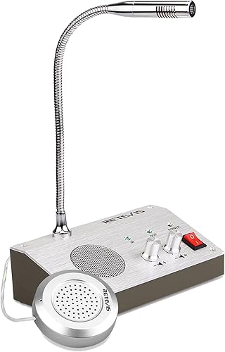 Retevis RT9908 Sistema Di Citofono Finestra Bidirezionale, Altoparlante Finestra, Sistema Di Citofono Ufficio, Altoparlanti, Adatto Per Ospedale, Banca, Negozio, Ufficio, Biglietteria - Fashionser