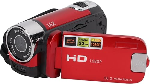 Videocamera Videocamera Full HD 1080P 48MP 4K 2.7 Videocamera con Schermo Rotante a 270 Gradi con Interfaccia USB Fotocamera per per la Registrazione di Video (BLACK) - Fashionser