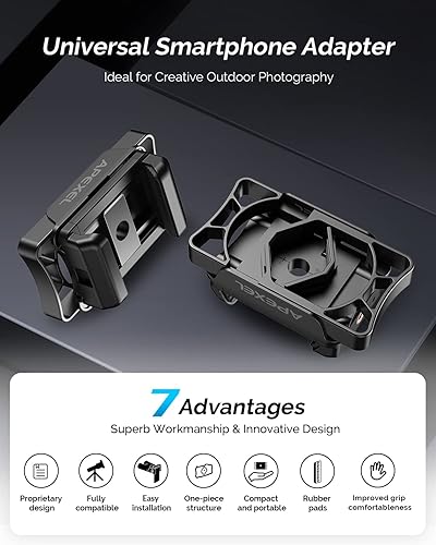 Il supporto per adattatore telefonico si adatta a binocoli, microscopio, cannocchiale e monoculare, dispositivi ottici, adattatore telescopico compatibile per tutti i telefoni. - Fashionser