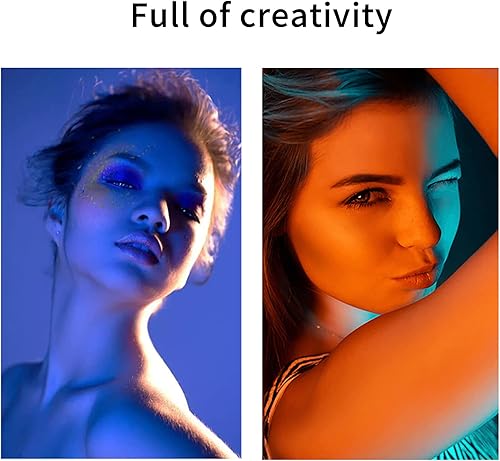 Selens,6 filtri per gel di illuminazione, 40x50 cm, CTO CTB, colore arancione, blu, luce gel, con testa rossa e stroboscopica flash per studio fotografico, 40.6x50.8 cm - Fashionser