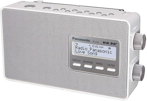 Panasonic RF-D10EG-K Radio Digitale Portatile DAB/DAB+/FM, Display LCD Retroilluminato, Alimentazione a Batteria e a Corrente, Orologio, Nero - Fashionser