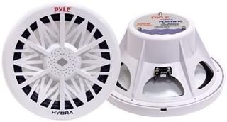 SUBWOOFER IMPERMEABILE PYLE PLMRW12 12' 30,00 CM 300 MM BIANCO PER BARCA ZATTA O PISCINA O LOCALE ALL'APERTO, BOBINA SINGOLA DA 4 OHM DA 300 WATT RMS E 600 WATT MAX - Fashionser