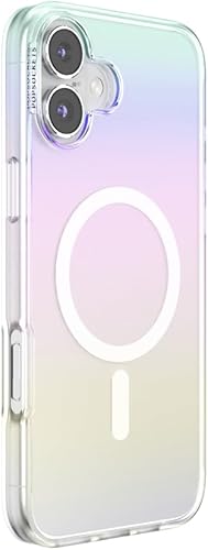 PopSockets Custodia per iPhone 16 compatibile con MagSafe, custodia per iPhone 16, ricarica wireless compatibile - Shimmer - Fashionser