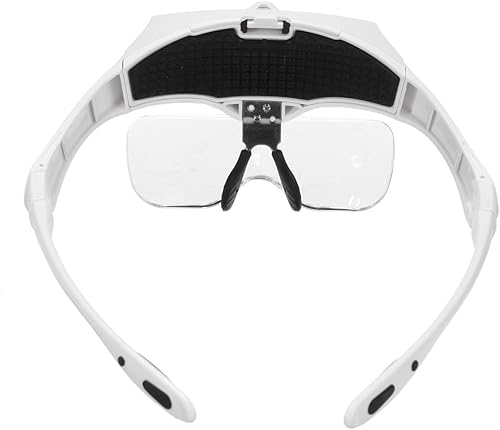 Essort - Lente di ingrandimento a 5 lenti 1,0X-3,5X con supporto frontale e illuminazione LED per applicazione extension ciglia - Fashionser