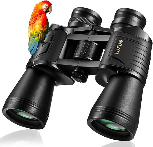 LUXUN Binocolo 10x50 per adulti, binocolo compatto HD con visione notturna a bassa luminosità, potente binocolo impermeabile per caccia, bird watching e concerti - Fashionser
