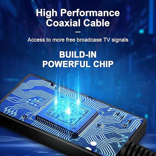 Antenna TV – Antenna TV interna per Smart TV con amplificatore di segnale – Antenna digitale per TV Freeview fino a 480 miglia a lungo raggio, supporto 4K 1080P - Fashionser