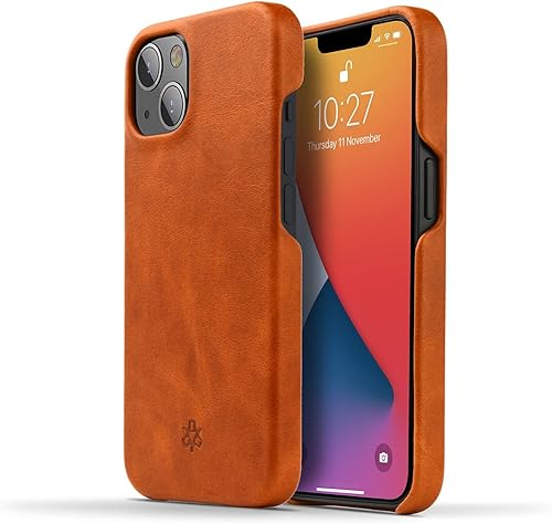 Custodia in vera pelle per iPhone 13 - Compatible con Magsafe - Nero - Fashionser