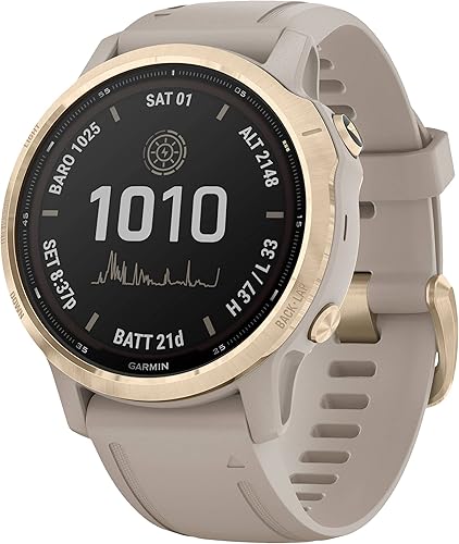 Garmin Fenix 6S PRO Solar White Gold 010-02409-11 - Fashionser