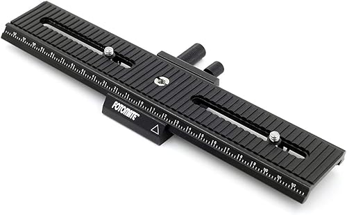 Slitta di regolazione LP-02 per 2 fotocamere con attacco da 1/4', percorso di regolazione 24 cm, slitta macro slitta per foto stereo, slitta - Fashionser