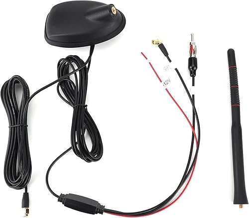 Antenna per auto, Antenna Attiva Dab, Qiilu Antenna Per Auto, Dab + Gps + Antenna Fm Attiva Amplificata Attacco Superiore Sul Tetto Impermeabile Antipolvere Universale - Fashionser