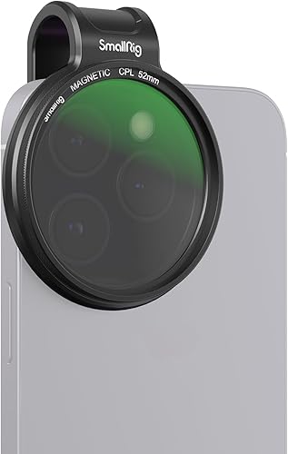 SMALLRIG Kit Filtri Polarizzatori Circolari Magnetici da 52 mm (Filtro Polarizzatore Magnetico + Anello Filtro Magnetico Universale), Kit Filtro Polarizzatore Magnetico CPL per Telefono - 4389 - Fashionser