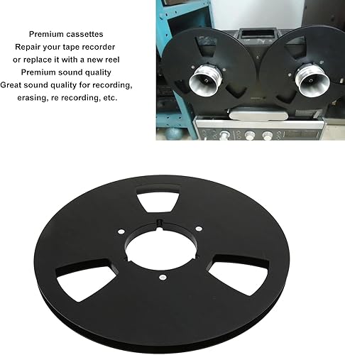 Bobina di Nastro Vuota, Bobina di Avvolgimento Audio in Alluminio con Bobina Aperta da 10 Pollici per Bobine Audio Ampex Grand Master 456 per Nastro da 1/4 di Pollice (Argento) - Fashionser