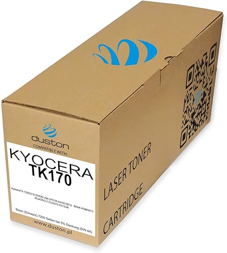 duston Toner nero TK170, TK-170 compatibile con Kyocera FS1320D FS1370DN - Fashionser
