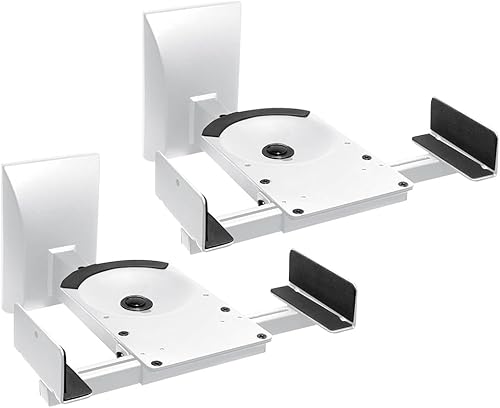 My Wall HB 5 WL - Supporto da parete per casse acustiche, inclinabile, 2 pezzi, colore: Bianco - Fashionser