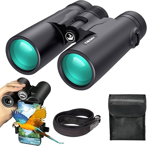 Binocolo con prisma a tetto, 10 x 42 per adulti, HD, binocolo professionale per bird watching, viaggi, osservazione delle stelle, caccia, concerti, sport, prisma BAK4, lenti FMC - Fashionser