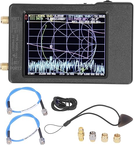Analizzatore di rete vettoriale, 50kHz‑6,3GHz Analizzatore di rete vettoriale Schermo da 2,8 pollici HF VHF UHF Strumento di misurazione per il test dell'antenna - Fashionser