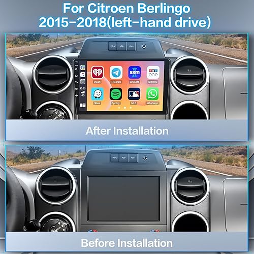 2G+64G per Citroen Berlingo B9 2008-2017 Autoradio Android con Wireless Carplay Android Auto 9' Touchscreen Stereo Auto con GPS WiFi RDS/FM USB SWC Mic Retrocamera - Fashionser