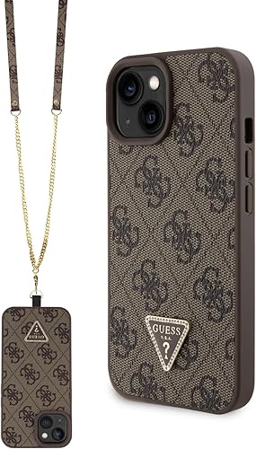 GUESS GUHCP15SP4TDSCPW - Custodia rigida per iPhone 15 6.1', colore: Marrone - Fashionser