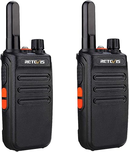 Retevis RB635 Walkie-Talki, PMR446 Ricetrasmittente Portatile Professionale, Walkie Talkie Ricaricabili con LED Torcia, VOX, USB C, per Ristorante, Attività a Dettaglio (Nero, 2 Pezzi) - Fashionser