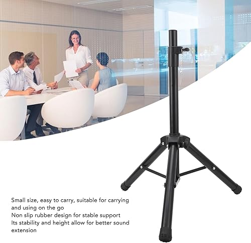 Supporti per Altoparlanti con Treppiede, Supporti per Altoparlanti DJ PA Regolabili da 62-120 Cm Mini Supporto per Altoparlanti Antiscivolo per Palco da Studio - Fashionser