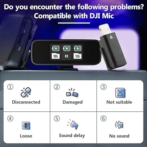 Adattatore Smartphone per Lightning per DJI Mic Adattatore Microfono per DJI Mic Adattatore USB Microfono - Fashionser