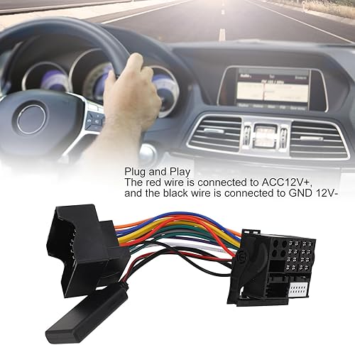Modulo Bluetooth per Auto, Cavo AUX per Radio Bluetooth 5.0 Cavo AUX Bluetooth Senza Fili Cavo Adattatore per Radio AUX 12 Pin Sostituzione per W169 W245 W203 W209 W164 - Fashionser