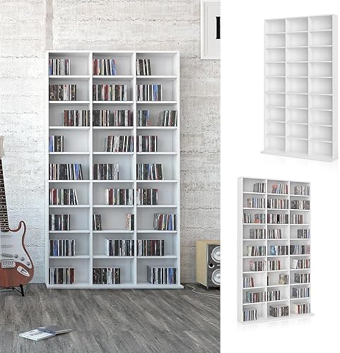 Scaffale porta cd Jukebox, Nero, 102 x 178 cm - Fashionser