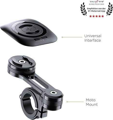 SP Connect Supporto Universale per Cellulare da Motociclette e Motorini - Blocco a Rotazione Brevettato - Forte Presa a Morsetto - Adatto a Manubri Standard e Grandi - Accessori da Motociclismo. - Fashionser